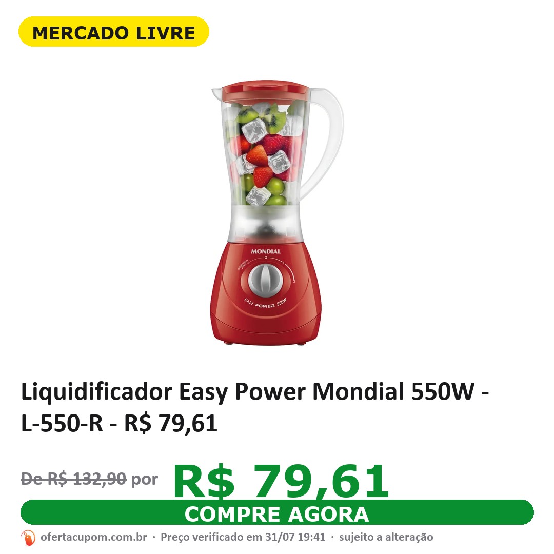 Liquidificador Easy Power Mondial 550W - L-550-R