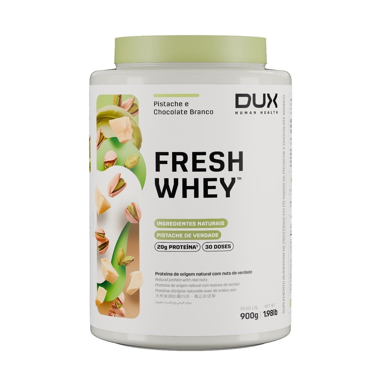 FRESH WHEY 900G - PISTACHE E CHOCOLATE BRANCO