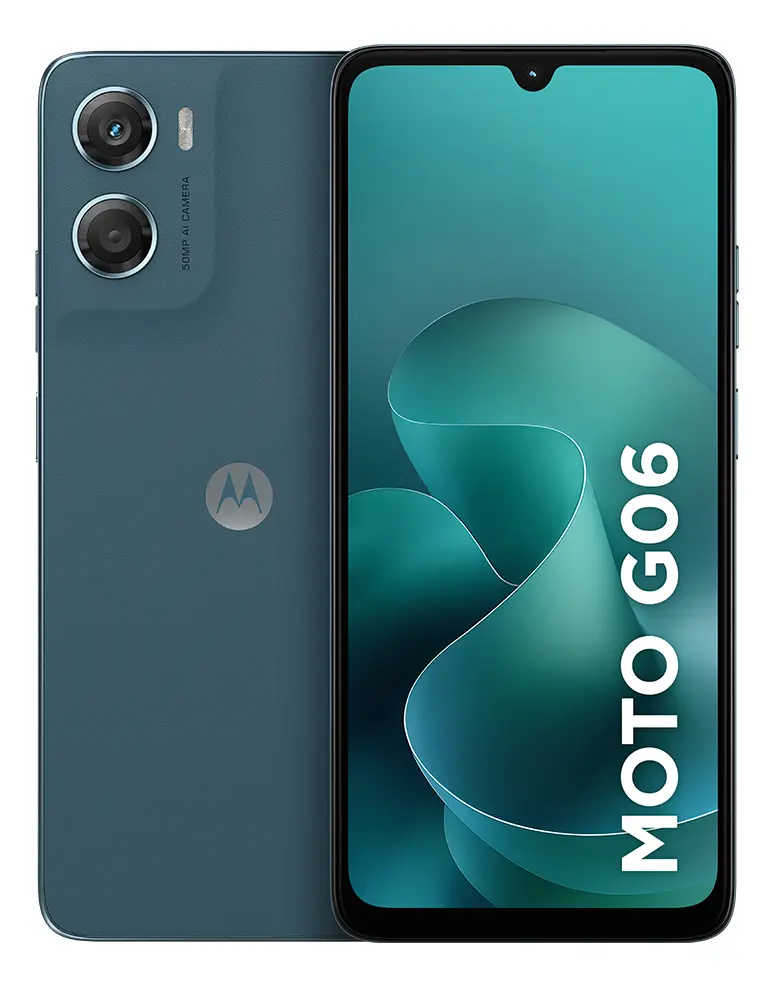 Smartphone Moto G06 Azul 128Gb/4RAm(+8 RAM boost), Câmera 50mp,Bateria 5200mah,tela 6,9"