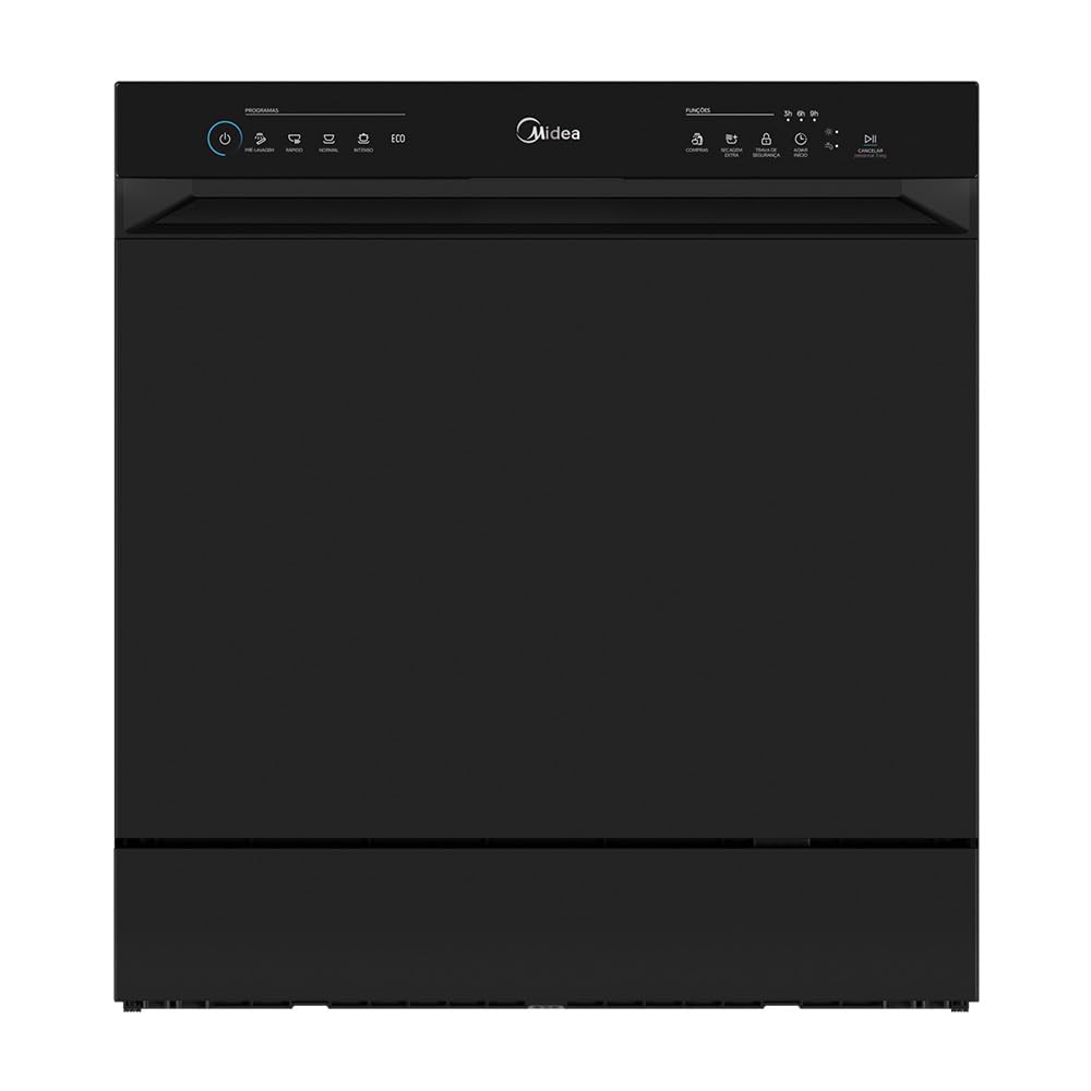 Lava Louças 8 Serviços Preta Touch Plus Midea 127v