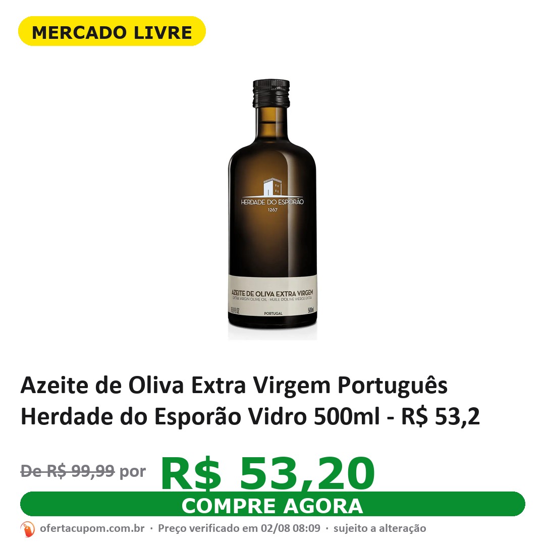 Azeite de Oliva Extra Virgem Português Herdade do Esporão Vidro 500ml - R$ 53,2