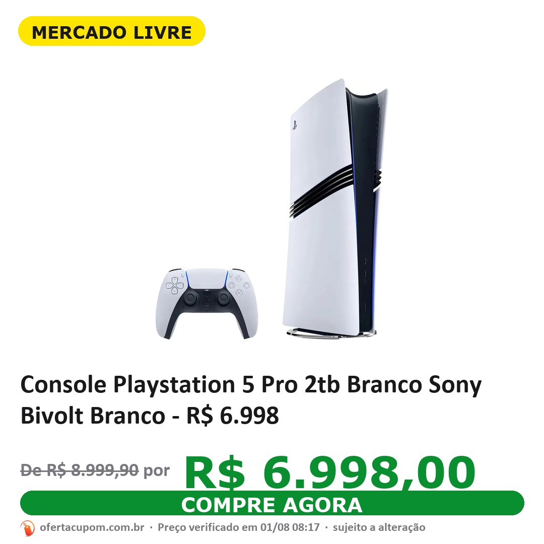 Console Playstation 5 Pro 2tb Branco Sony Bivolt Branco