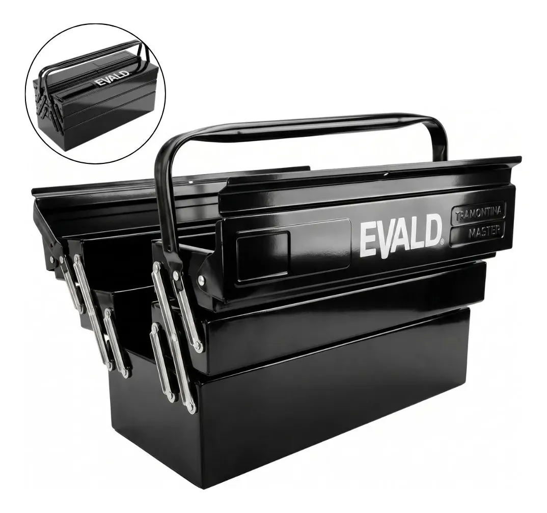 Caixa Ferramenta 5 Gavetas Black Reforçada Tramontina Evald - R$ 145,4