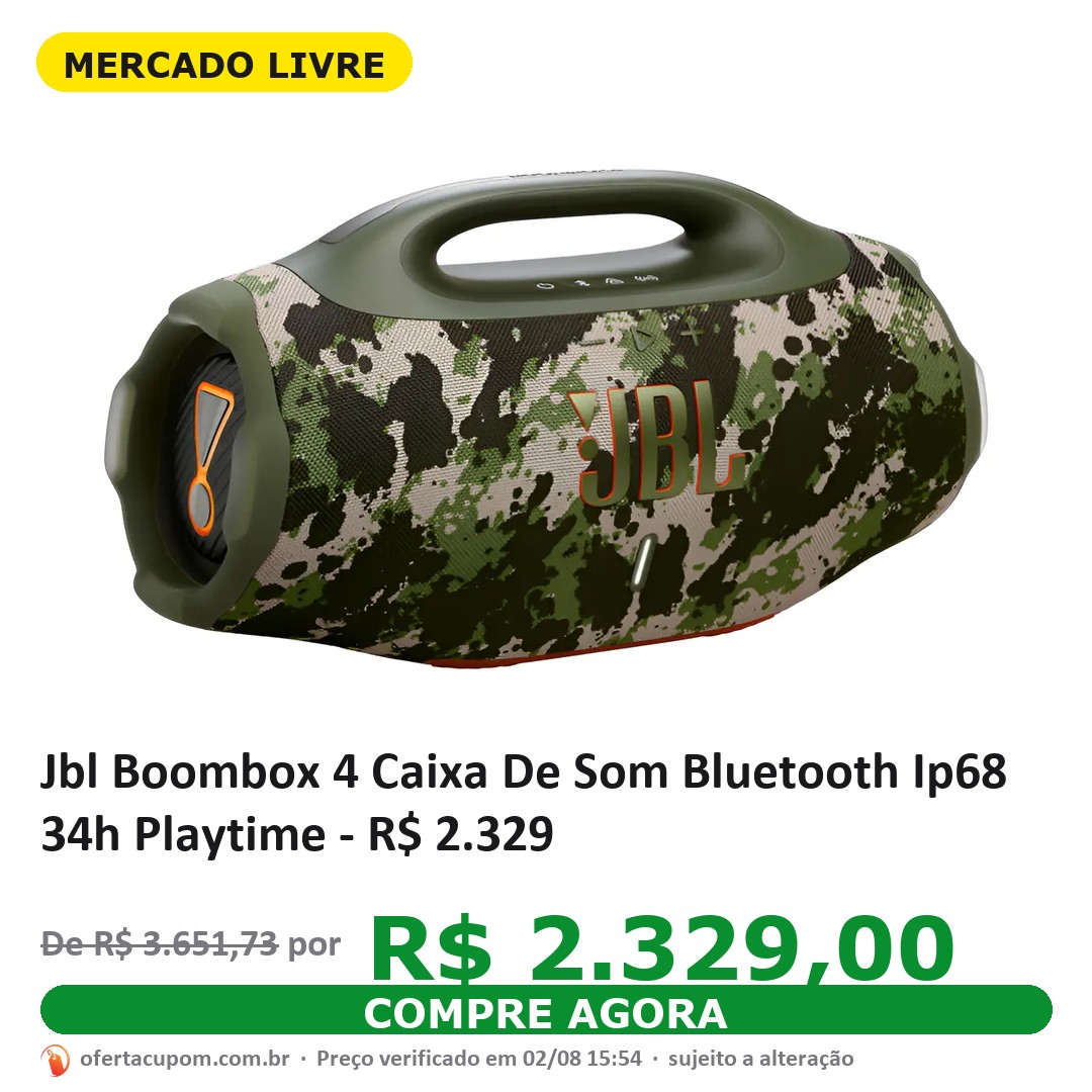 Jbl Boombox 4 Caixa De Som Bluetooth Ip68 34h Playtime
