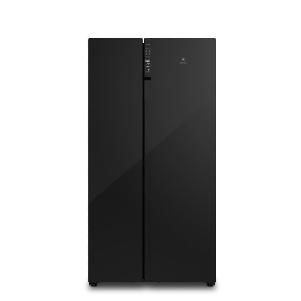 Electrolux Geladeira Electrolux Frost Free Inverter 531L Efficient AutoSense Side by Side Vidro Preto (ES5GB) 127V