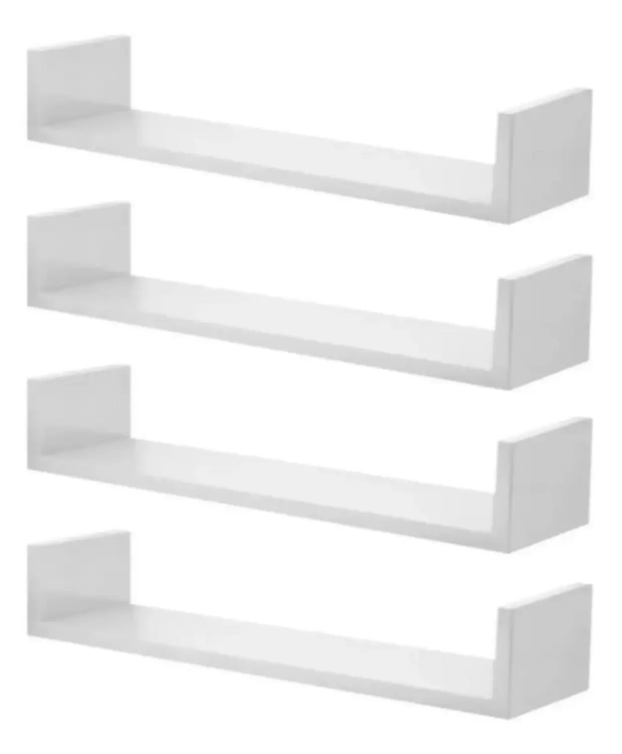 4 Prateleira Nicho U 50cm Branco Livros e decorações - UNN - Prateleira - Magazine Luiza