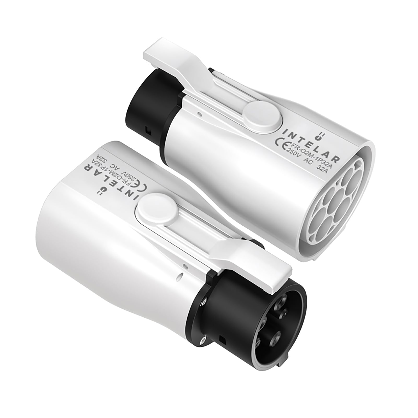 Adaptador de Carregamento EV Tipo 2 para Tipo 1, 32A Monofásico, Potência Máxima 7kW