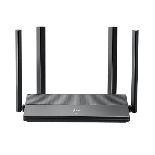 TP-Link EX1500 Roteador Wi-Fi 6 AX1500 banda dupla, 4 portas gigabit, cobertura até 140 m², 60 dispositivos, configuração em 3 etapas, EasyMesh, baixa latência
