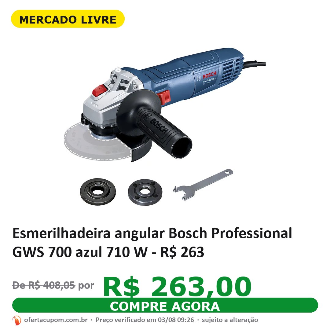 Esmerilhadeira angular Bosch Professional GWS 700 azul 710 W