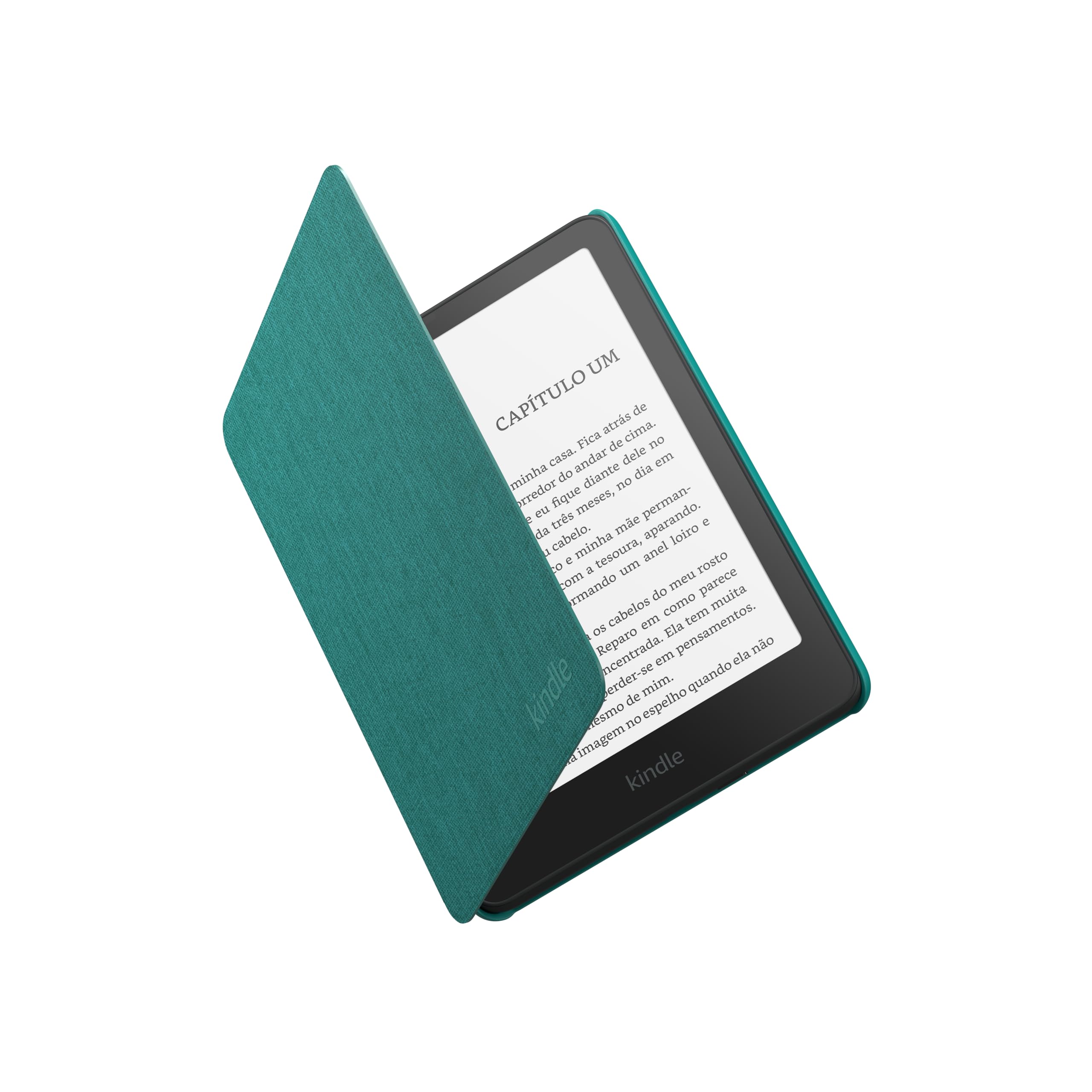 Capa de tecido para Kindle Paperwhite e Kindle Colorsoft, leve, dobrável e resistente a água – Cor Verde Jade