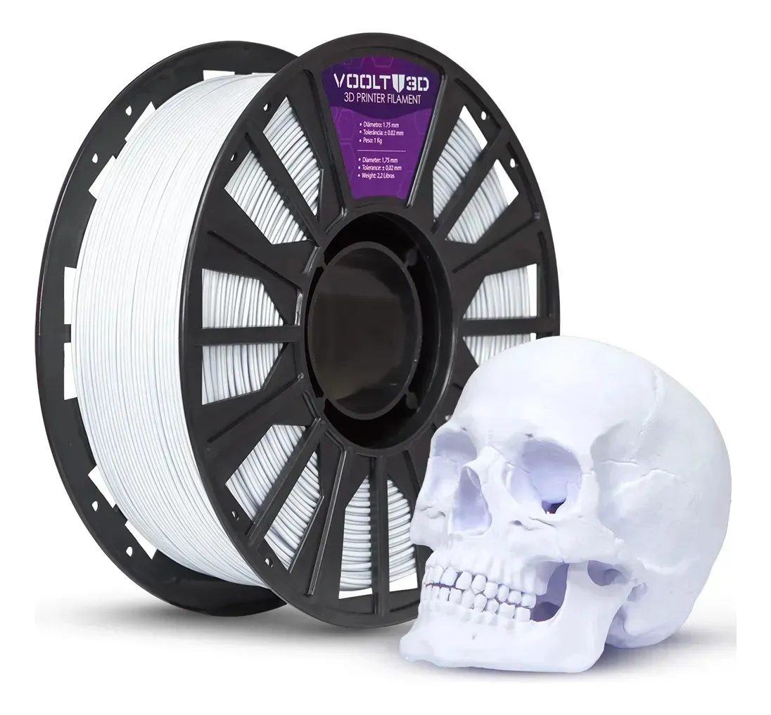 Filamento Pla Branco Velvet Aveludado 1kg Impressoras 3D Peças Decorativas Fabricação Nacional - R$ 119,9