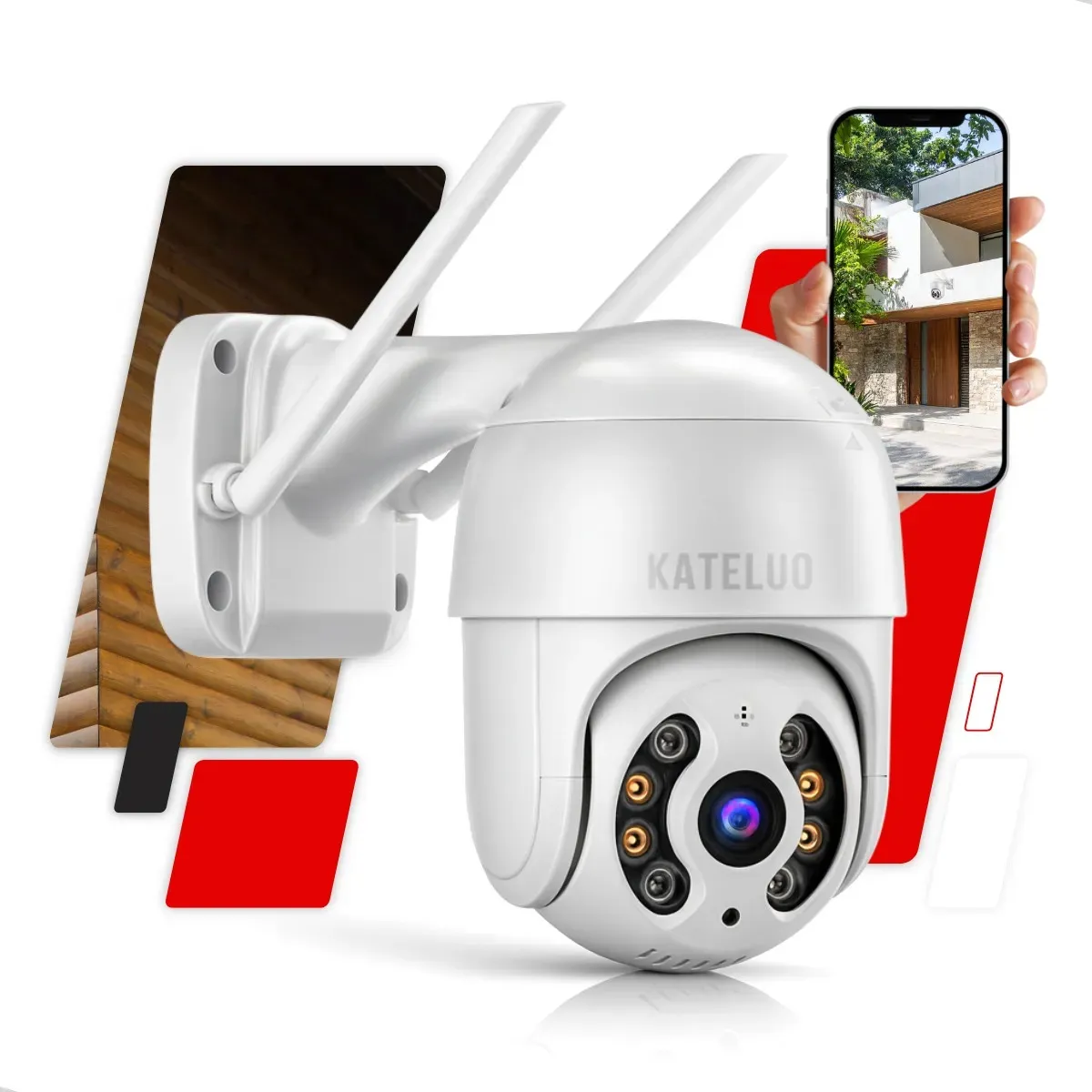 Câmera De Segurança Wifi Icsee Externa Mini Dome Full Hd Infravermelho Prova D&quotágua Kateluo