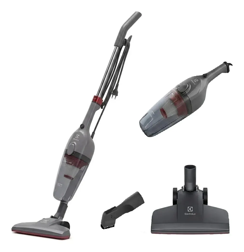 Aspirador de Pó Vertical Electrolux 1450W STK15 com Fio Portátil de Mão 2 em 1 e 1,6 Litros de capacidade com Filtro Hepa Cinza-escuro