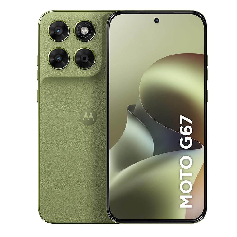 Smartphone Motorola Moto G67 5G - 128GB 12GB (4GB RAM + 8GB RAM Boost) camera 50MP Sony Lytia 600, tela 1.5K extreme Amoled 120hz, ultrarresistente - Verde Claro