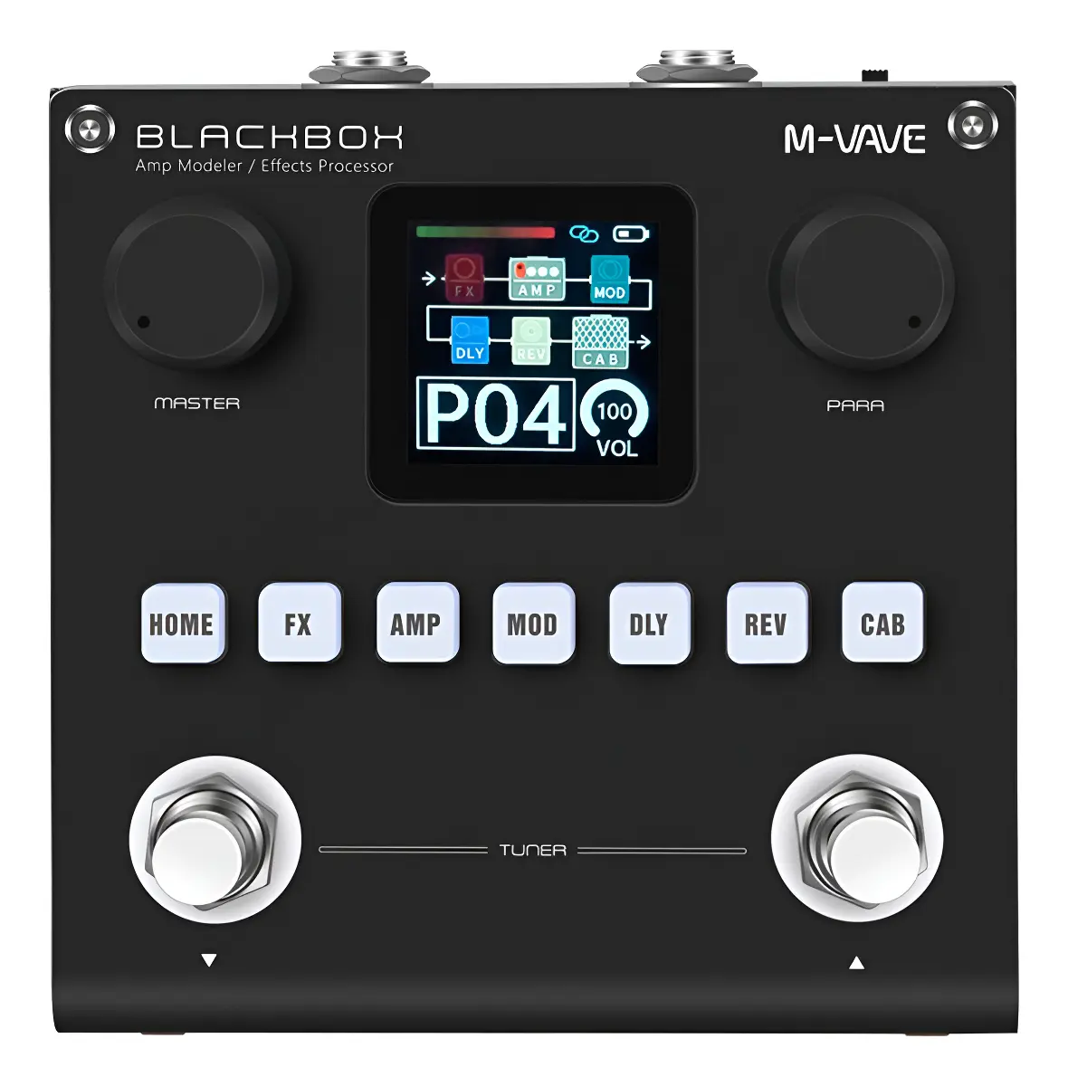 Pedal Multiefeitos M-Vave Blackbox Digital Para Guitarra Com Bluetooth