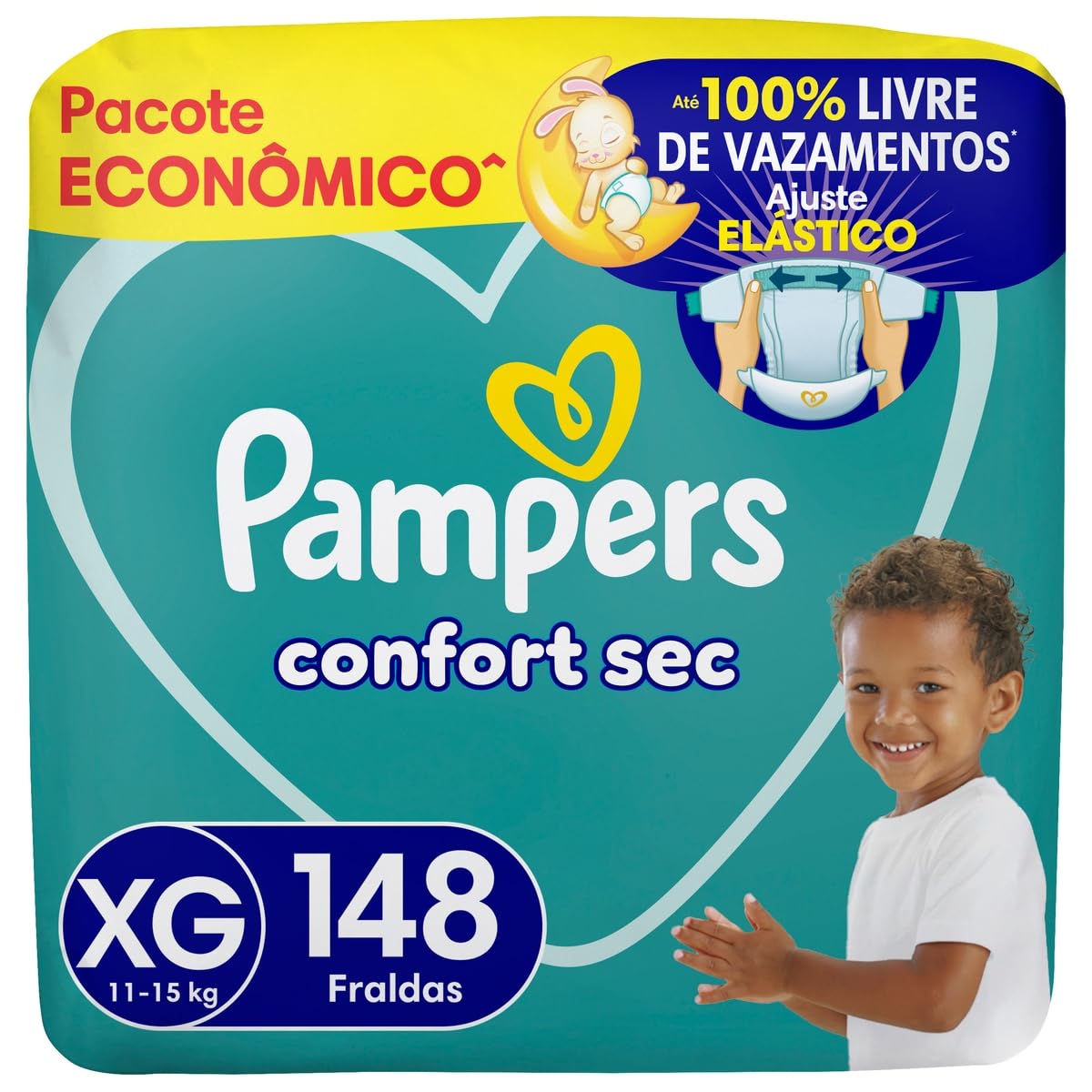 Fralda Pampers Confort Sec Tamanho XG 148 Unidades