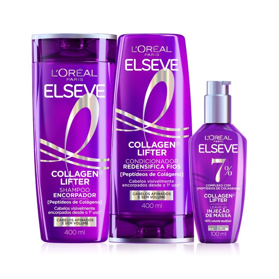 L'Oréal Paris Elseve Collagen Lifter Kit Shampoo, Condicionador e Sérum