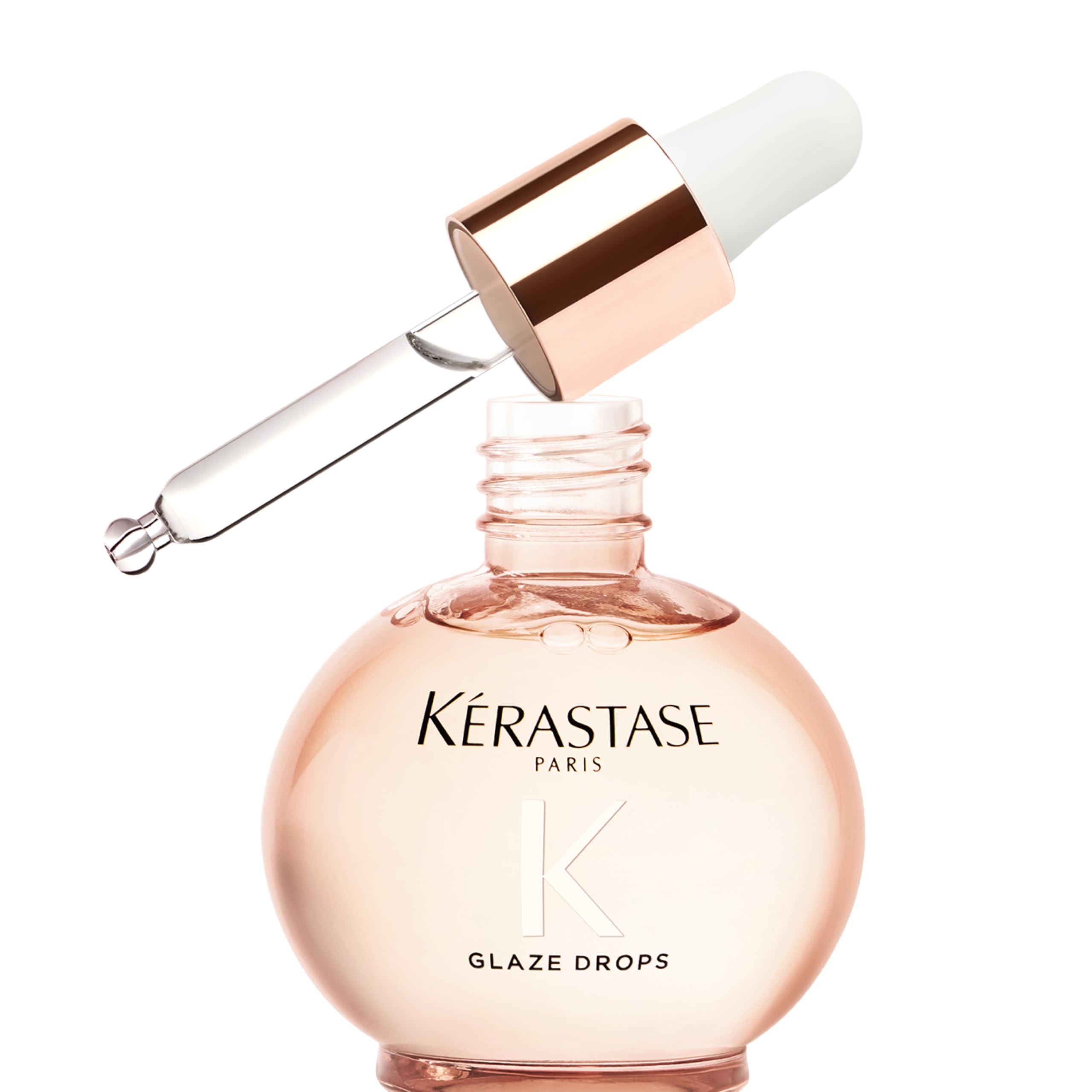 Kérastase Gloss Absolu Glaze Drops – Finalizador para Todos os Tipos de Cabelos com Tendência ao Frizz, com Óleo de Rosa Silvestre – Potencializa Brilho, Elasticidade e Maciez 45ml
