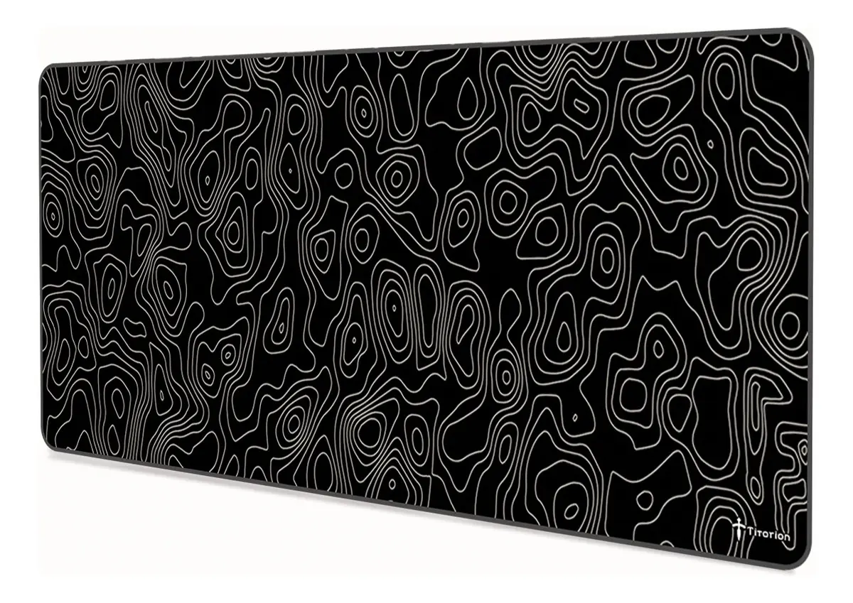 Mouse Pad Gamer Grande Profissional 90x40 Alta Qualidade Estampa Topografia Preto Mousepad - Titorion - R$ 49,9