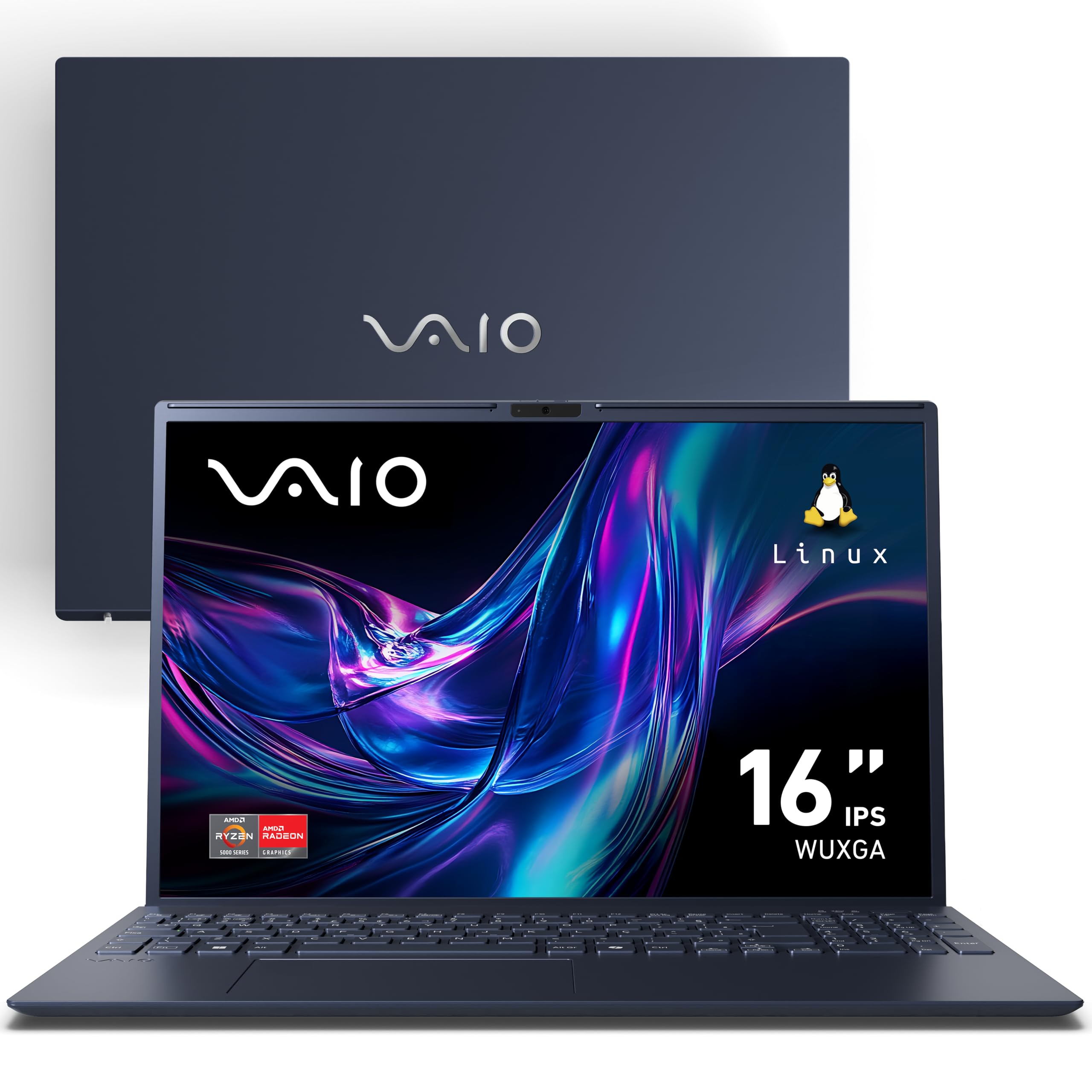 Notebook VAIO FE16 AMD Ryzen 5-5625U - 16GB RAM 512GB SSD Linux - Wi-Fi 6 - Tela 16" IPS WUXGA - VJFE69F11X-B0711H Antirreflexo - Permite upgrade de RAM e SSD – Cinza Grafite