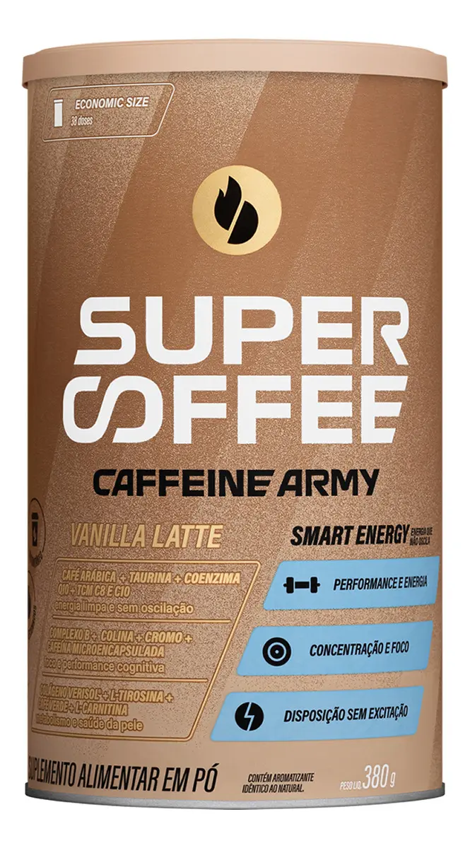 Supercoffee Vanilla Latte - Economic Size (380g) - Caffeine Army - R$ 216,9