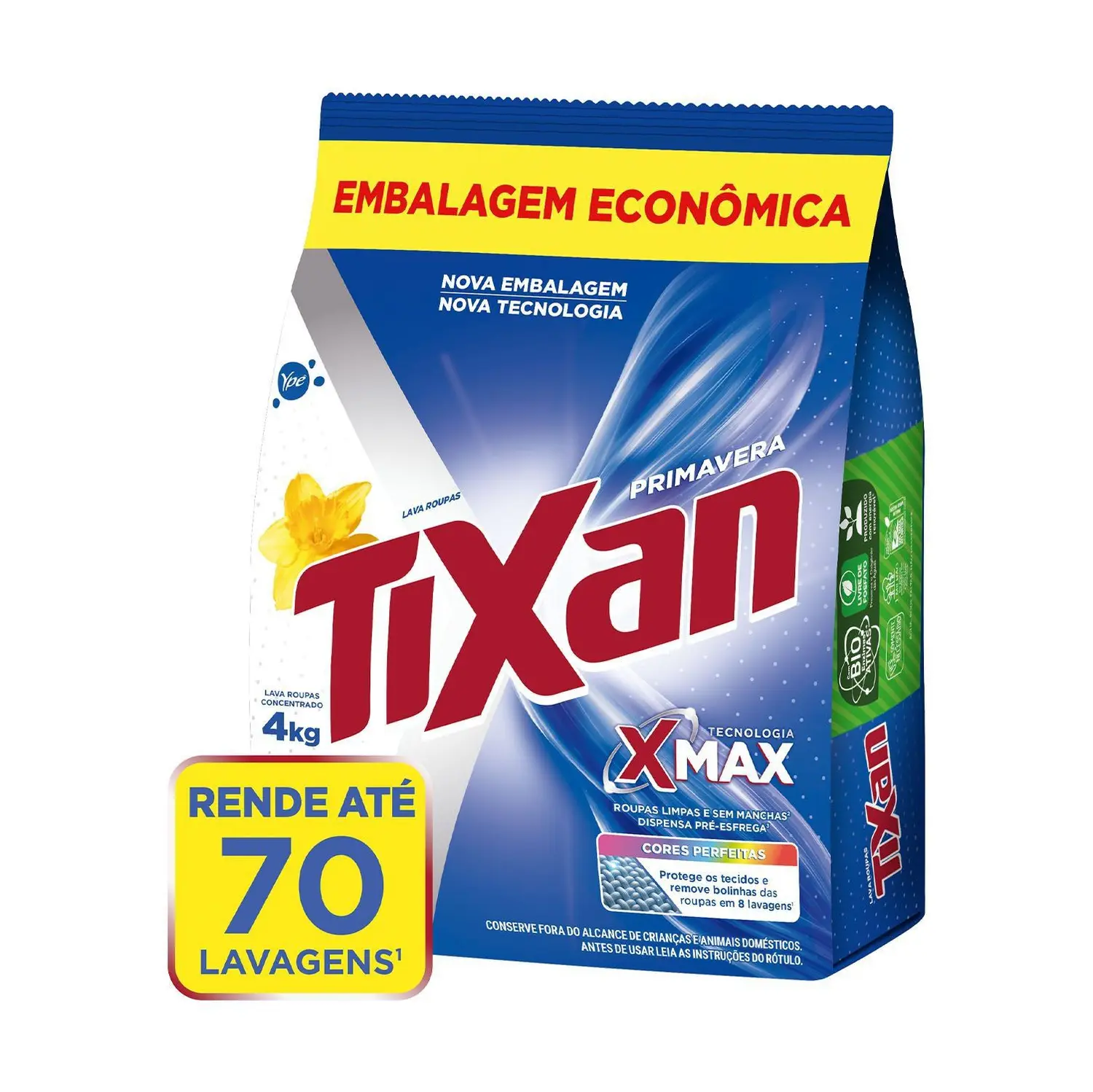 Sabão em Pó Tixan Ypê Primavera Sachê 4Kg
