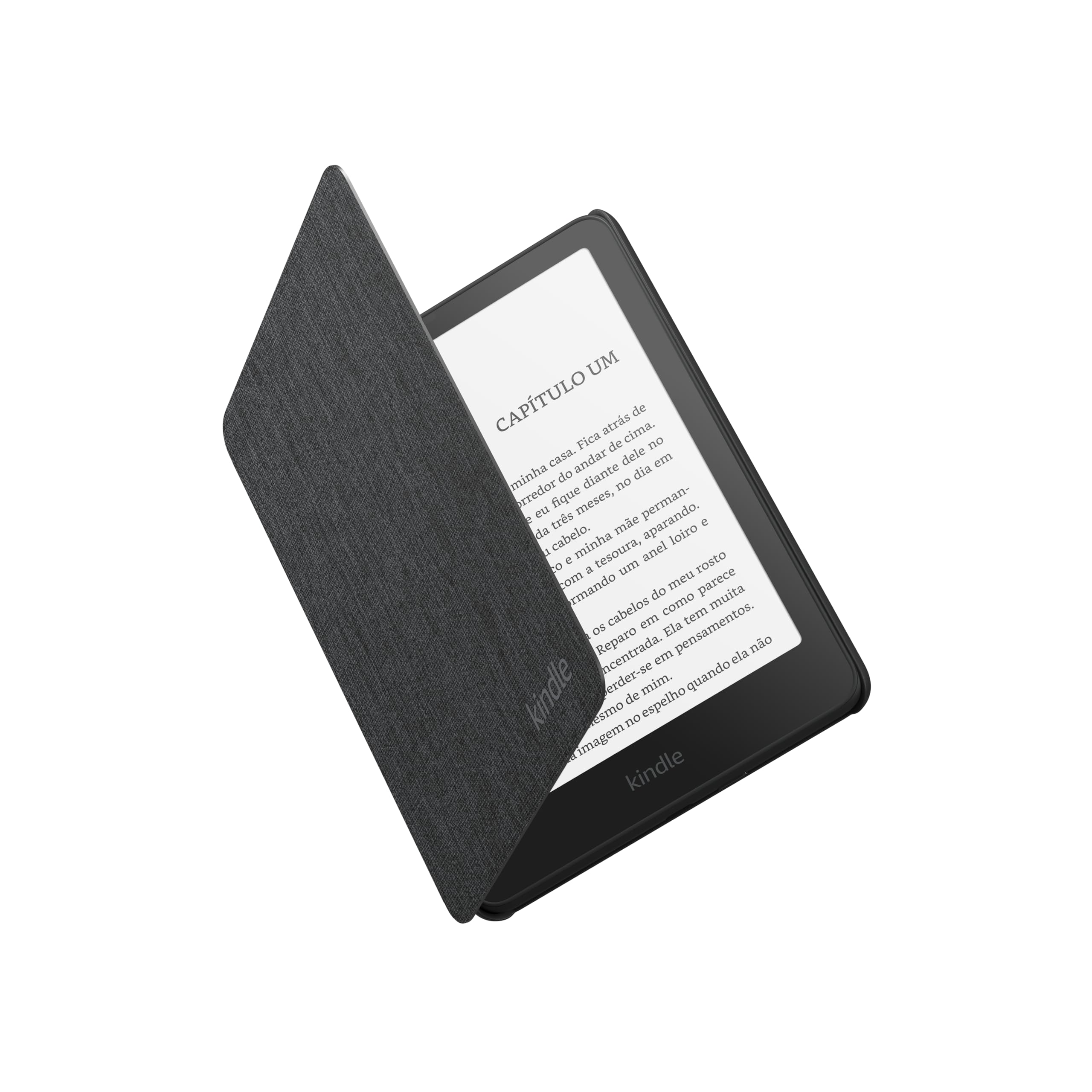 Capa de tecido para Kindle Paperwhite e Kindle Colorsoft, leve, dobrável e resistente a água – Cor Preta