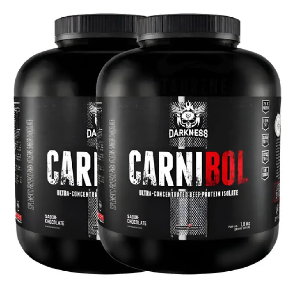 Suplemento Em Po 2 Carnibol Proteína Da Carne 1,8kg Darkness Sabor Chocolate
