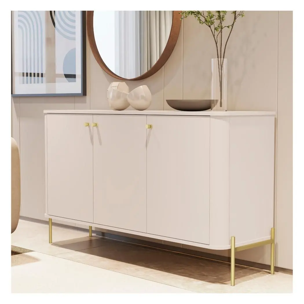 Buffet Tucupí Aparador Sala Off White Dourado JB Bechara 32678