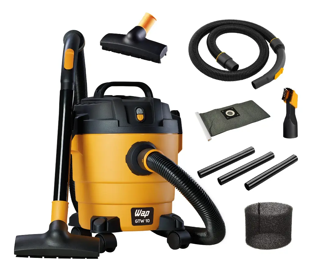 Aspirador De Pó e Água Wap Gtw 10 Compacto 1400w 10 Litros Amarelo - R$ 259,9