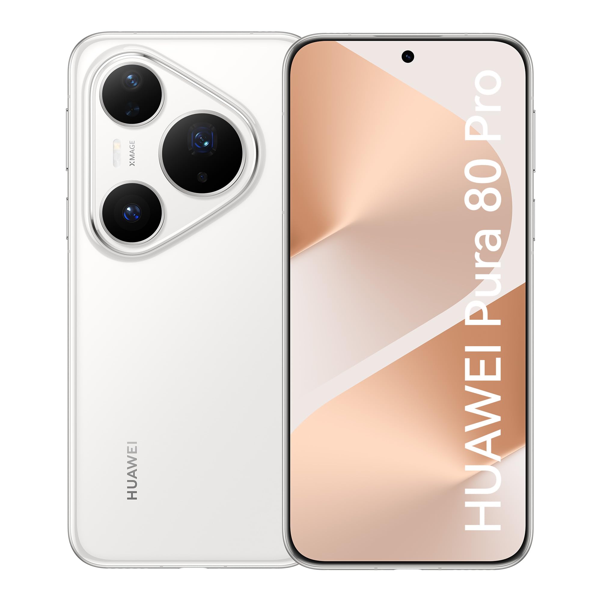 Smartphone, HUAWEI Pura 80 Pro 12GB+512GB, Câmera Ultra-iluminação de 1 Polegada, Câmera Teleobjetiva Macro Ultra-iluminação, Cancelamento de Ruído por IA, 5170 mAh, Dual SuperCharge,Celular Branco