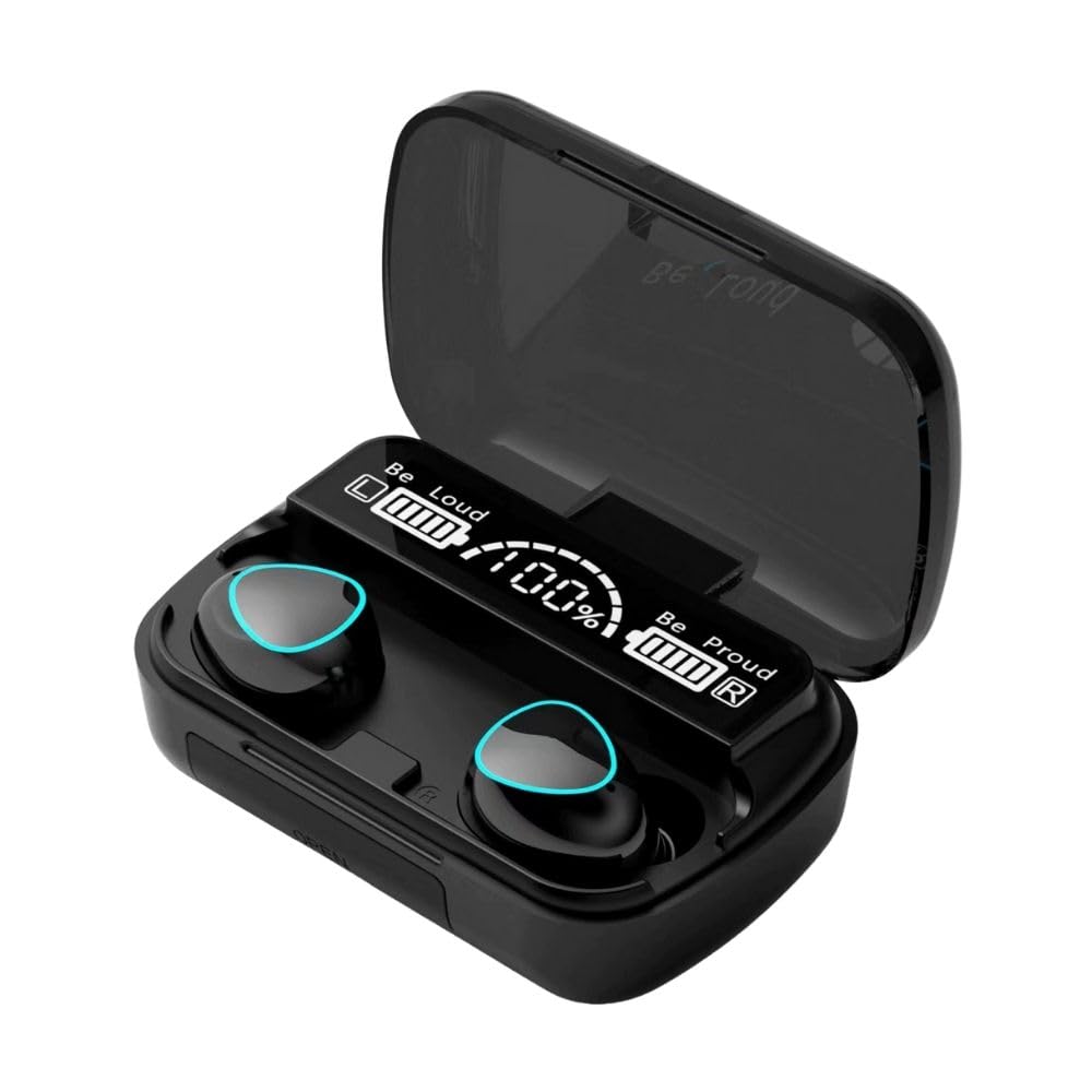 Fone de Ouvido Sem Fio Bluetooth 5.3+EDR (Ambos os Lados) Qualidade de Som de Alta Definição - Power Bank - IPX5 Resistente a Água - Qualidade PREMIUM