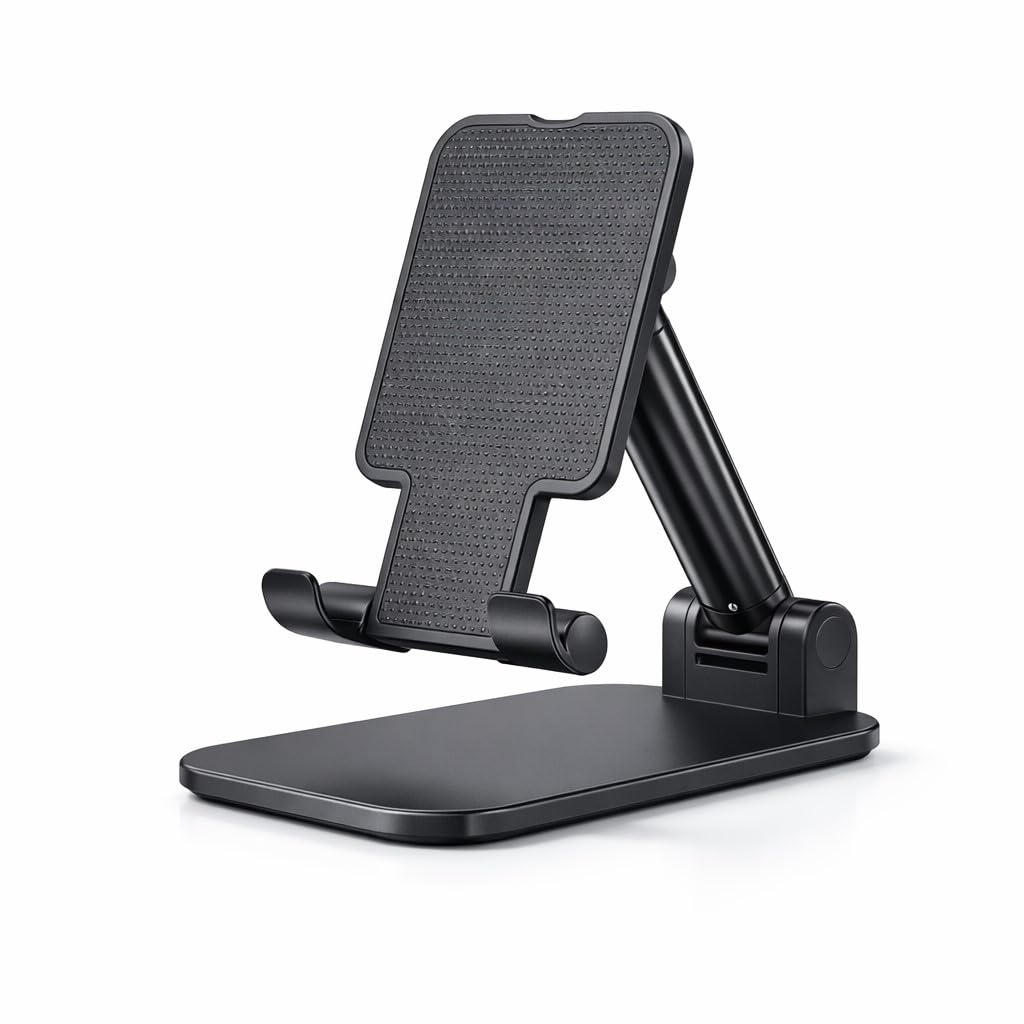 Suporte para Celular Modelo de Mesa Articulado Ajustável Compatível com Dispositivos de 4 a 12,9 Polegadas Preto