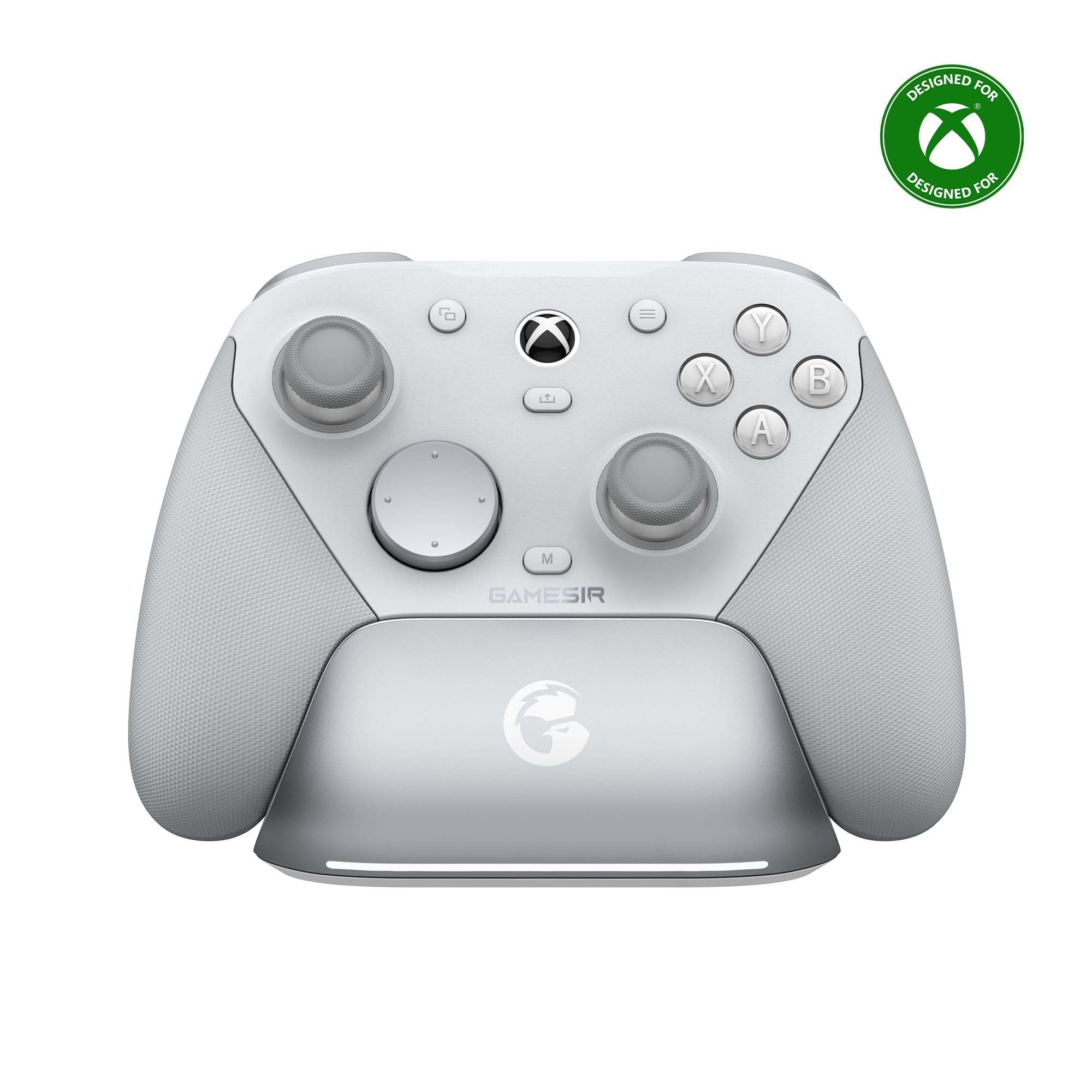 GameSir G7 Pro Controle Gamer Tri-Mode para Xbox, PC e Android Sem Fio 2.4G/Bluetooth e Com Fio Joystick Hall Effect + TMR 1000Hz Polling Rate Botões Macro Giroscópio Vibração 4 Motores Anti-Drift Controle Profissional - Branco