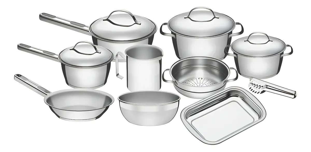 Jogo De Panelas Tramontina Inox Allegra 10p Com Pegador - R$ 735,9