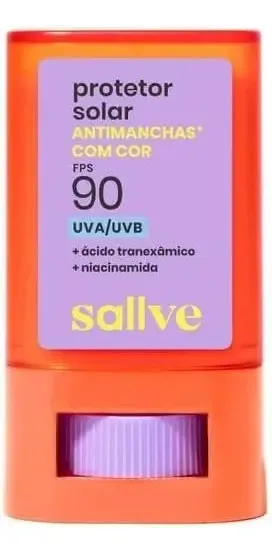 Protetor Solar Em Bastão Com Cor 6 15g Sallve