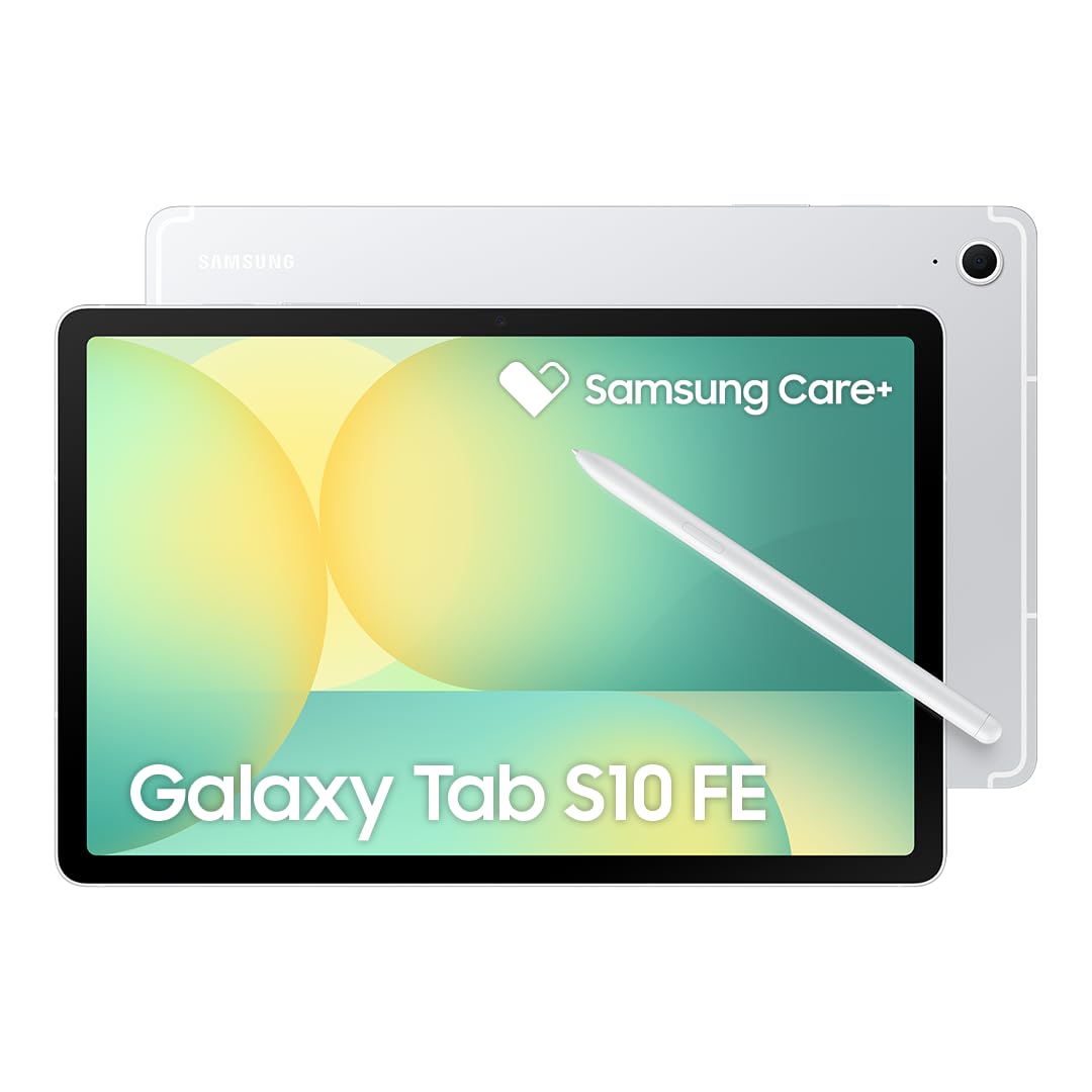 Tablet Samsung Galaxy Tab S10 FE, Prata, 128GB, 8GB RAM, Tela Imersiva de 10.9" 90Hz, Camera Traseira de 13MP, Câmera Frontal de 12MP Ultra Wide, Wifi 6, IP68, Android 15