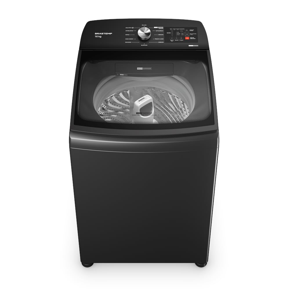 Máquina de Lavar Brastemp 16kg Cinza Platinum com Tecnologia Flex Wash e Ciclo Tira Manchas Advanced 110v