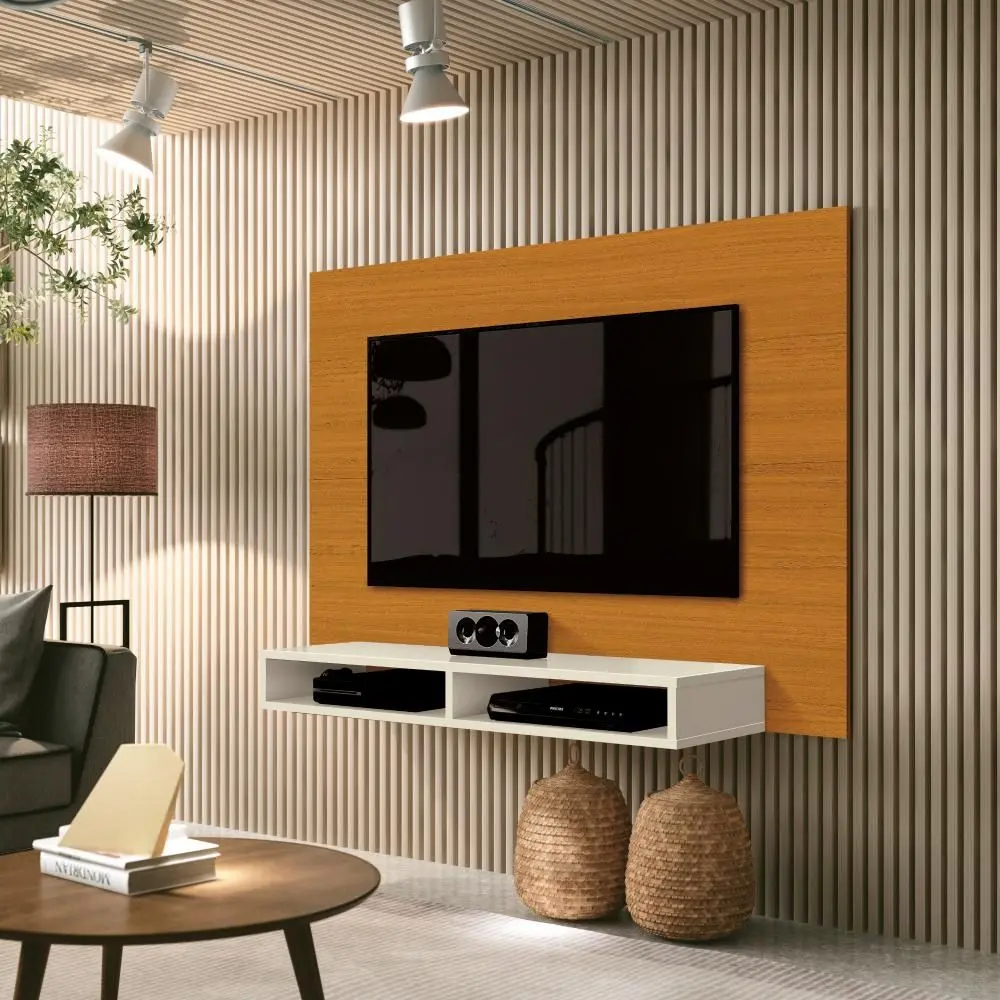 Painel Fox New para TV até 43" Cedro Off White 778167 EDN