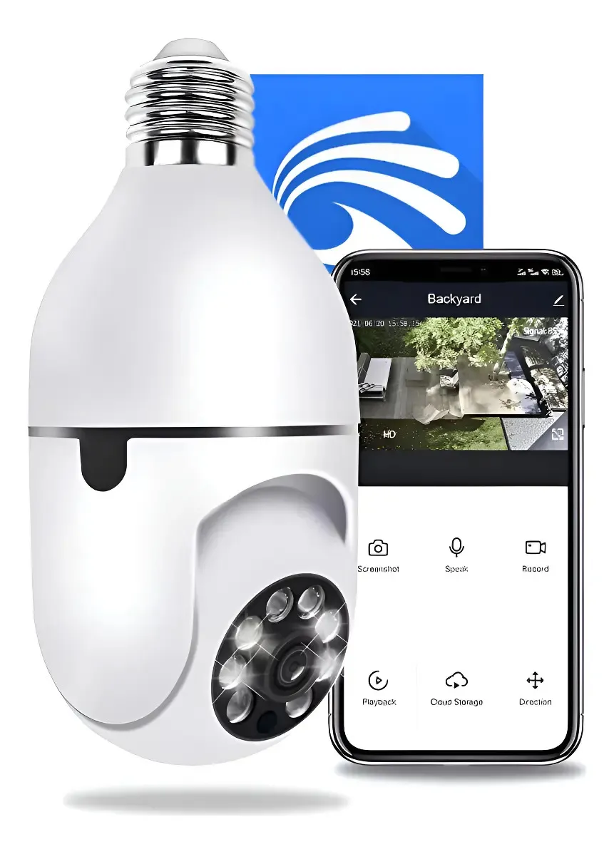 Câmera Lâmpada De Segurança Wifi Ip App Yoosee Visão Noturna GotWire Câmera Lâmpada De Segurança Wifi