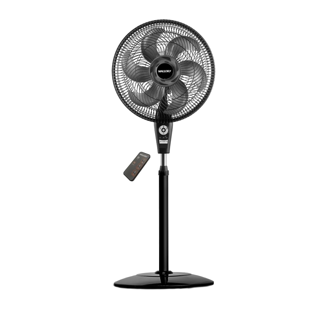 Ventilador de Coluna Mallory Air Timer TS+ Com Controle Remoto 126W, Silencioso, Com Hélice de 6 pás, Auto desligamento programável de até 7 horas - PR-GR - 220V