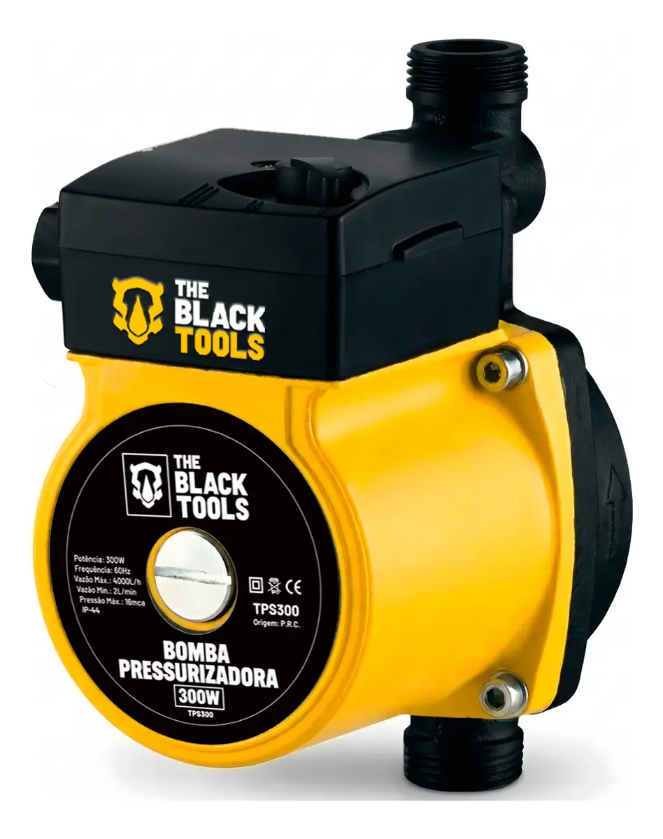 Bomba Pressurizadora De Água 120w Para Aumentar Pressão Da Água Processador 1600l/h Tps120 The Black Tools - R$ 179,9