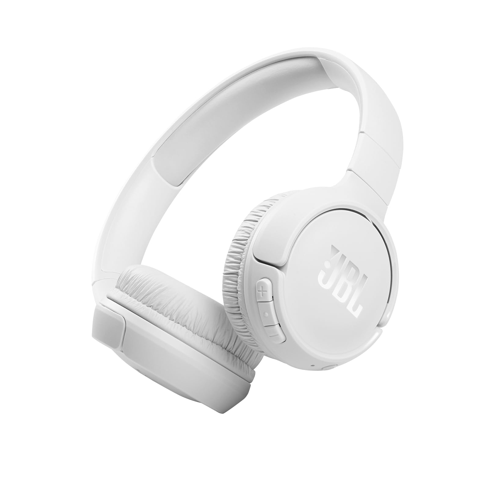 JBL Tune 510BT – Fones de ouvido Bluetooth com bateria de até 40 horas, microfone para chamadas, dobrável e confortável, compatível com Android e iOS (branco)