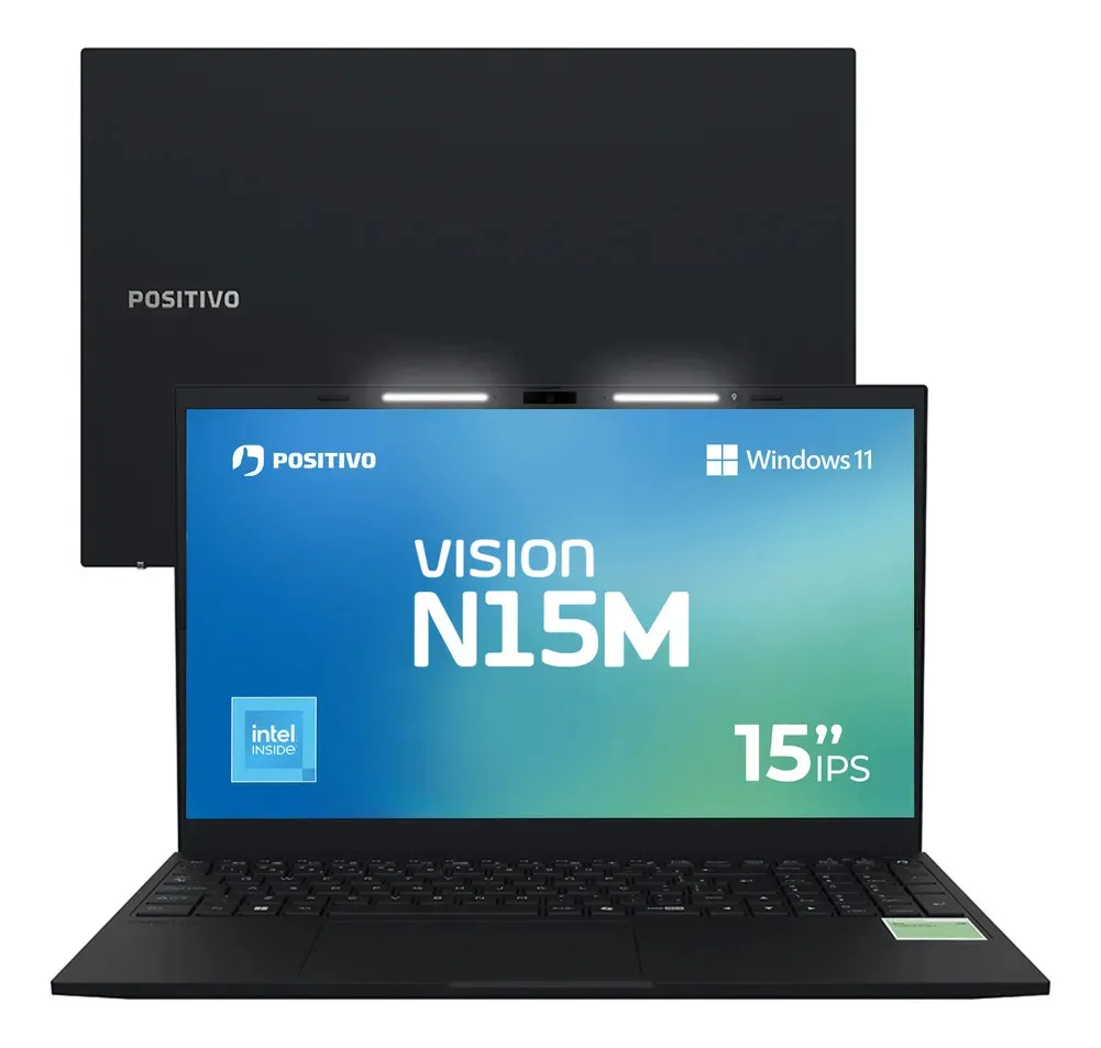 Notebook Positivo Vision N15M Intel N100 8GB RAM 128GB SSD, Windows 11 Home e Tela 15.6" Full HD IPS Antirreflexo