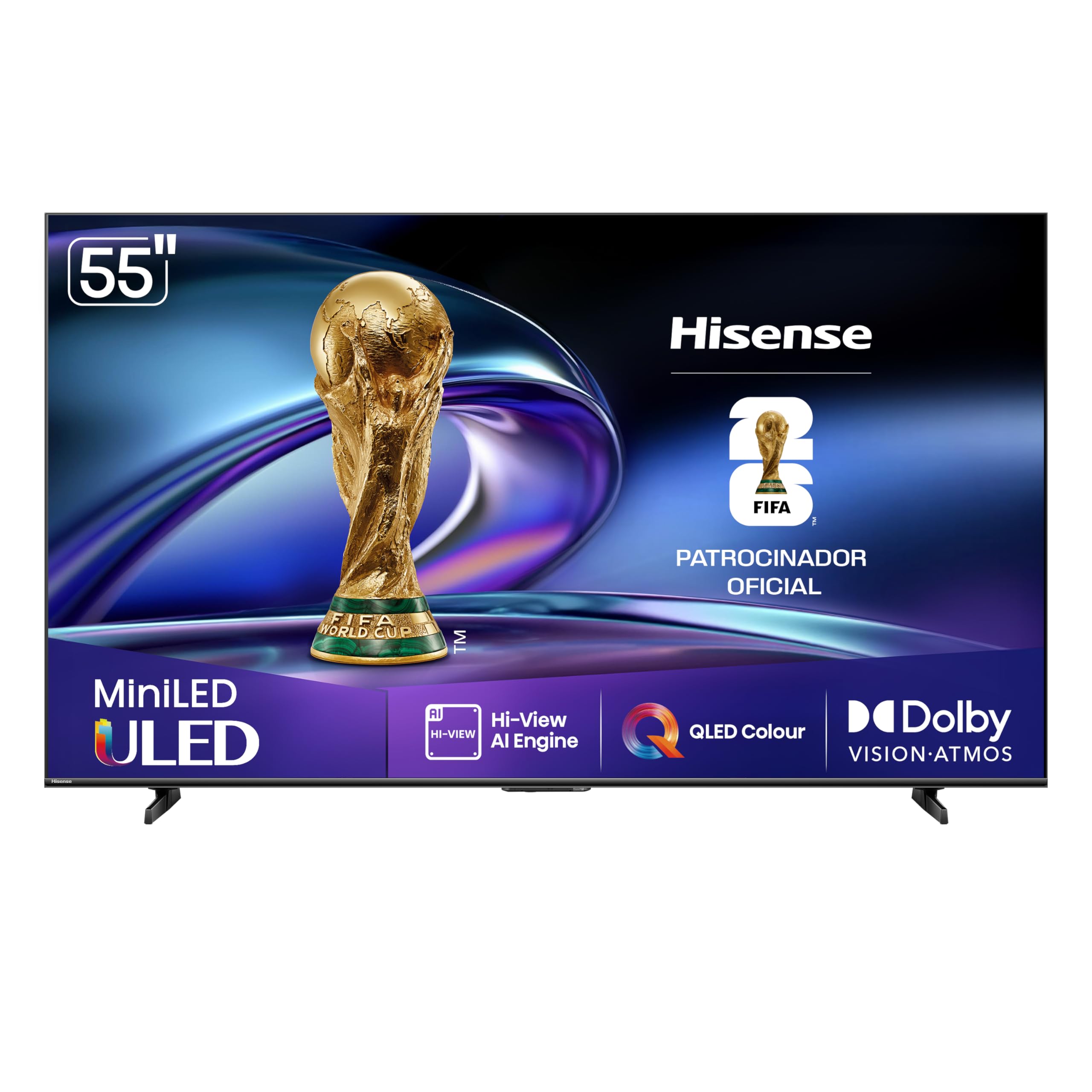 Hisense Smart TV 4K 55" Polegadas 55U6QV Mini LED