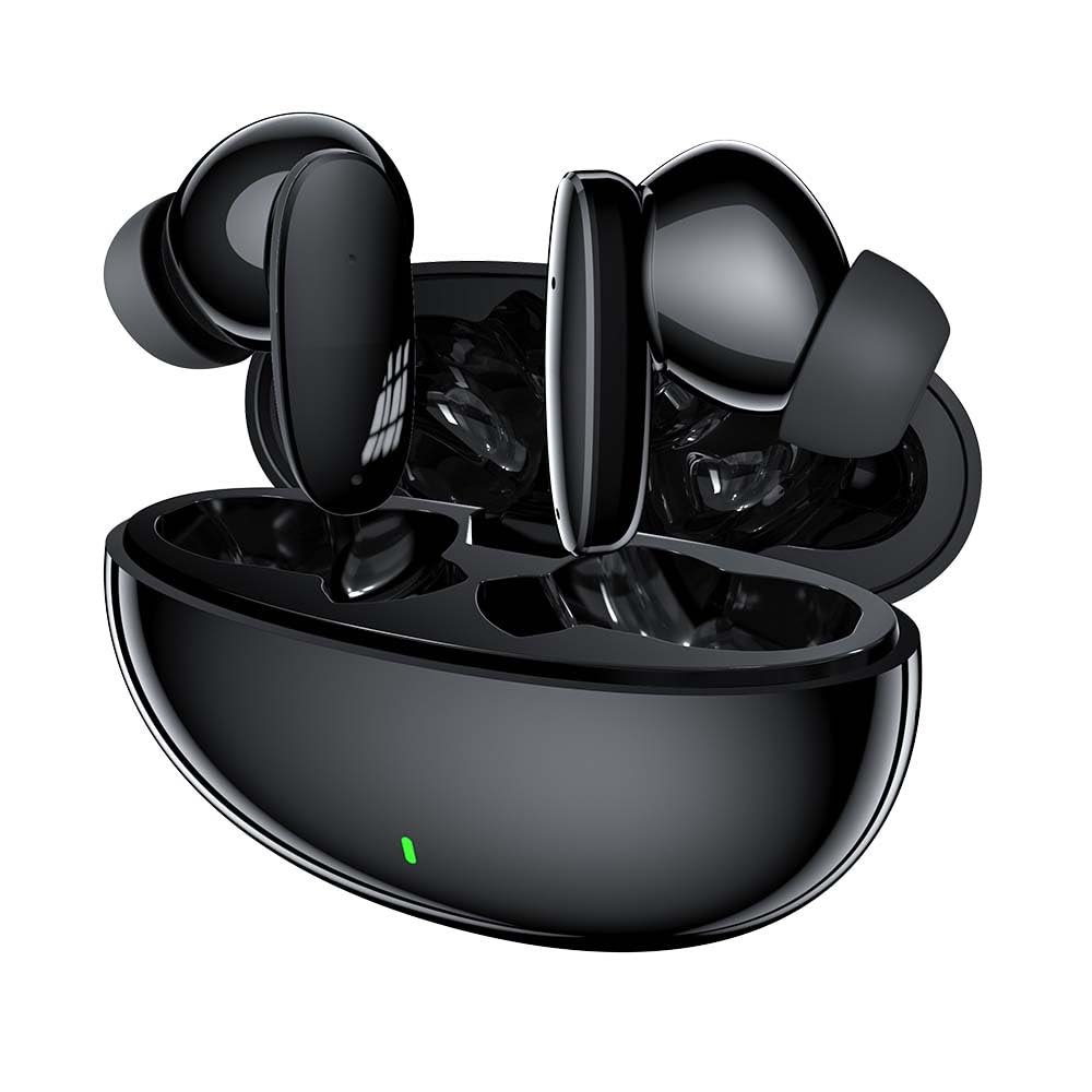 Fone de Ouvido Bluetooth Sem Fio 5.3, Bateria 24H, Modo de Fone Ouvido único e Dois Compatível iOS Android, 360 Estéreo Graves Potentes, Chipset de Redução para Músicas, Chamadas e Games, Preto