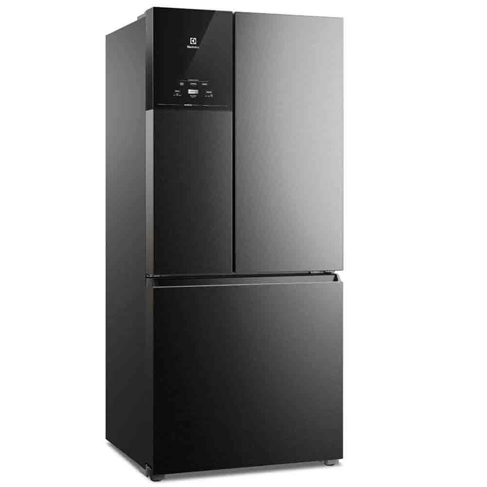 Geladeira Electrolux Multidoor Efficient Com Autosense e Inverter 590L Black Inox Look (IM8B) 220V