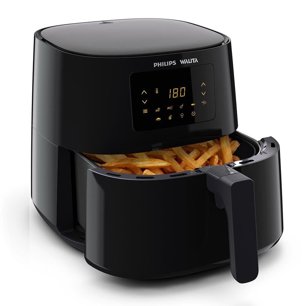 Philips Walita Preta Fritadeira Airfryer Essential XL Digital, 6.2L de capacidade, Garantia internacional de dois anos, 110V, 2000W (RI9270/90)