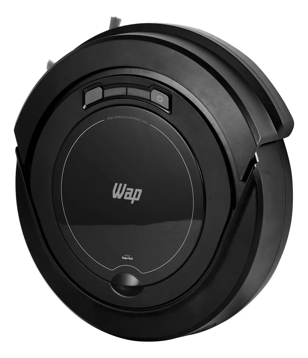 Robô aspirador Robot W90 varre aspira e passa pano 30w Wap cor preto - R$ 319,9