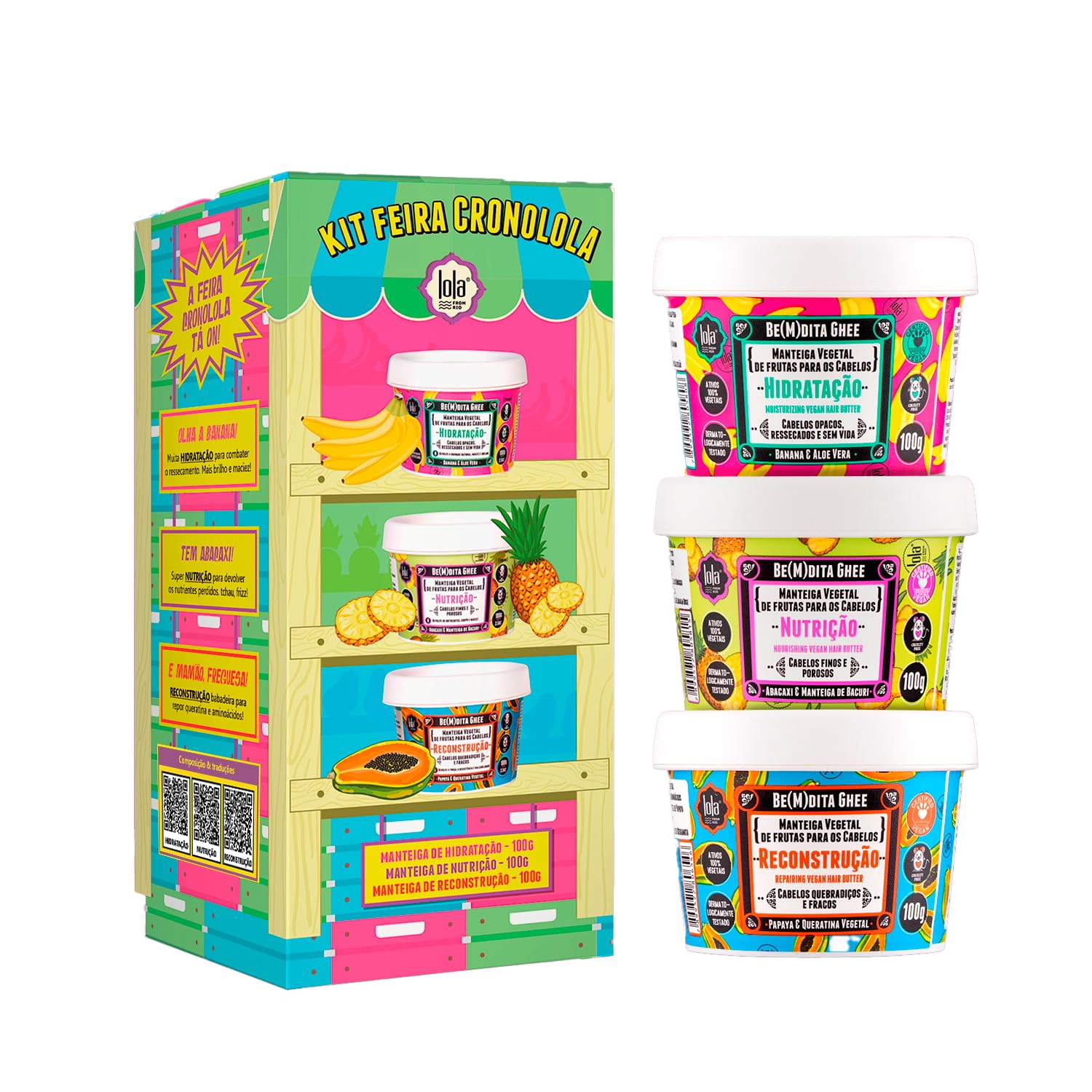 Lola Cosmetics Kit Cronograma Capilar Be(m) Dita Ghee - 3 Produtos